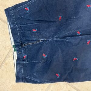 J. Crew embroidered skier corduroy single pleat pants 31 x 32
